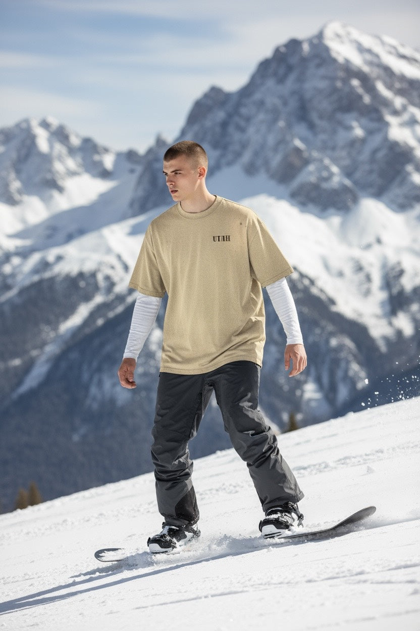 801 Utah Snowboard Oversized faded t-shirt